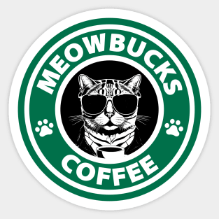 MeowBucks Coffee Sticker